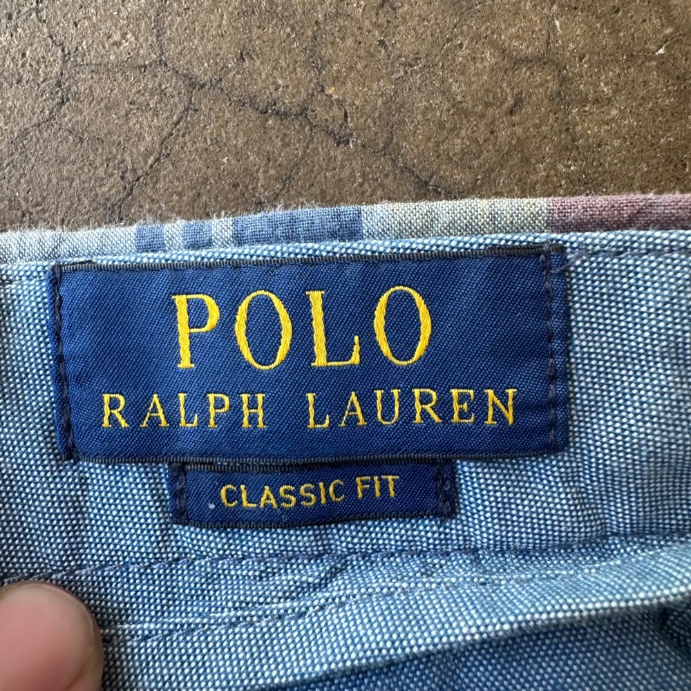 Polo Ralph Lauren Shorts Mens 35 Multicolor Excellent Patchwork Madras Cotton - Picture 4 of 6